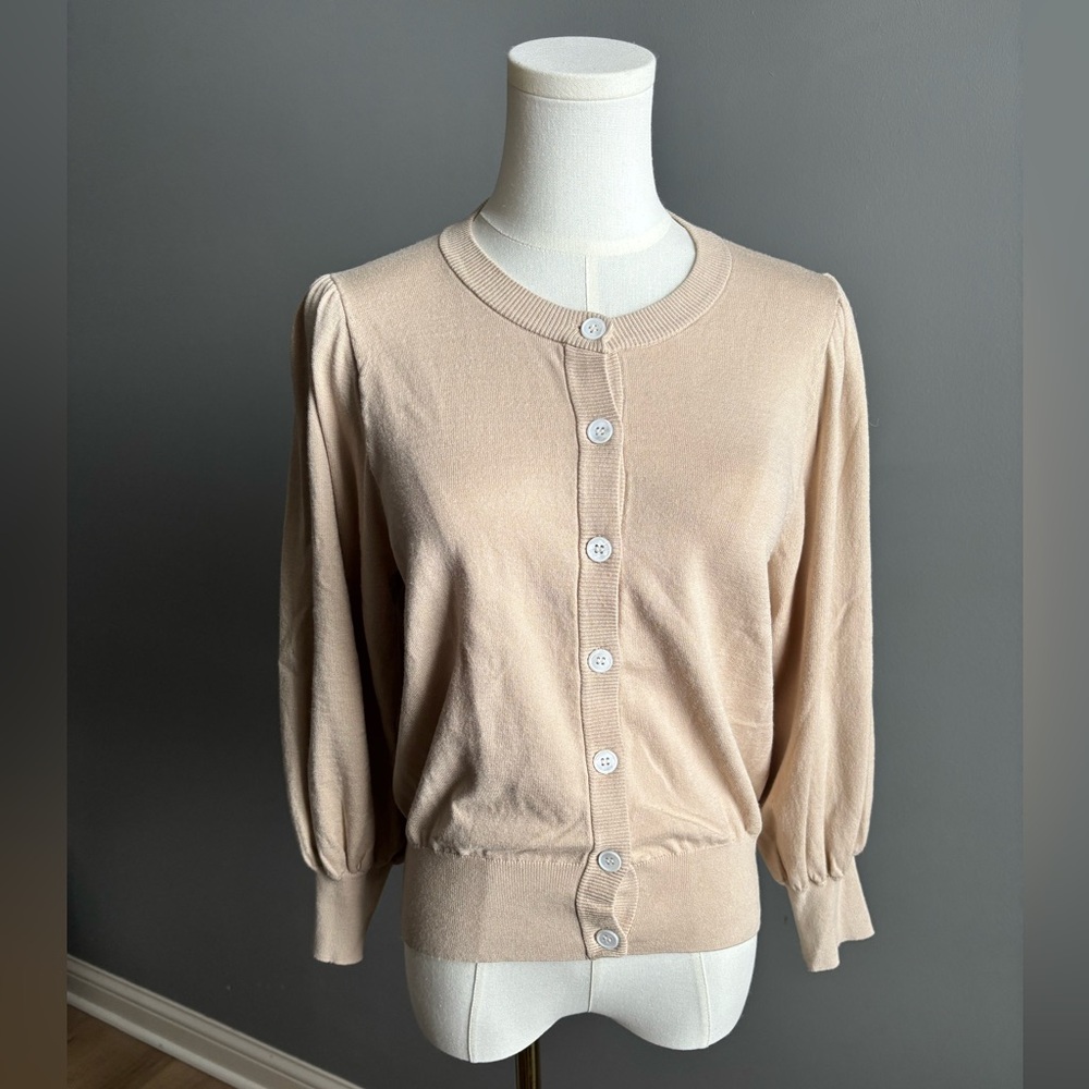 Catherine Malandrino Cardigan With Balloon Sleeves